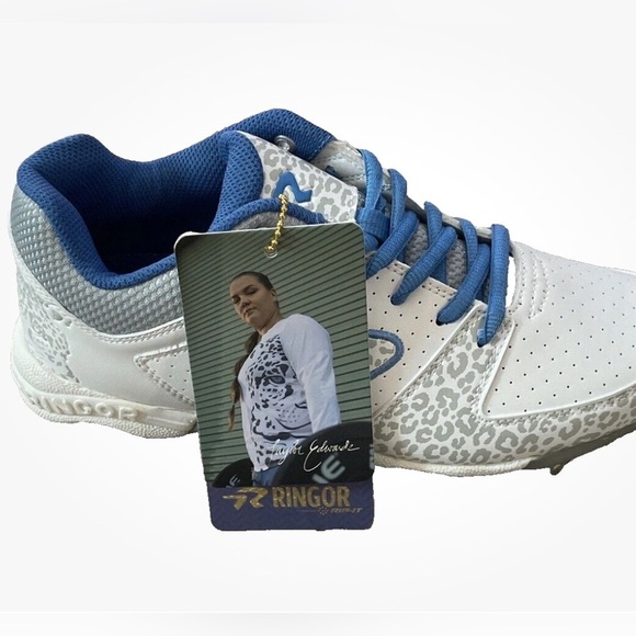 Ringor Rip-It Flite Spike Snow Leopard Women's Softball Cleats Size 10 - Picture 1 of 6